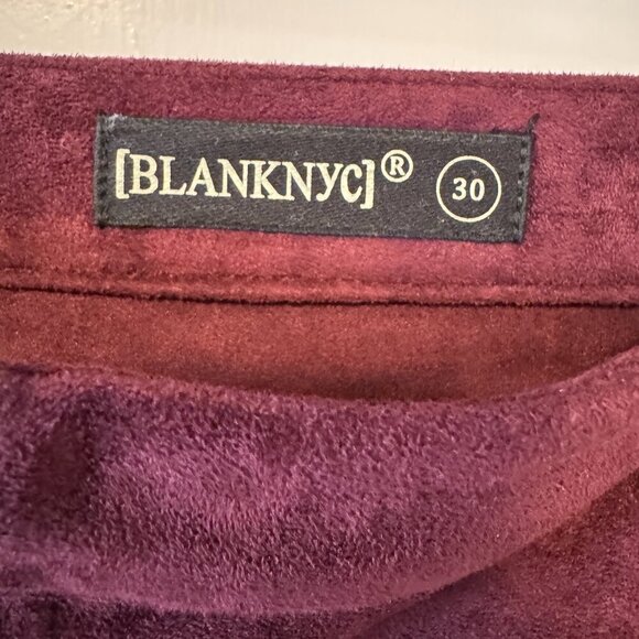 Blank NYC Faux Suede Burgundy Flare Pant Size 30 - Picture 8 of 8
